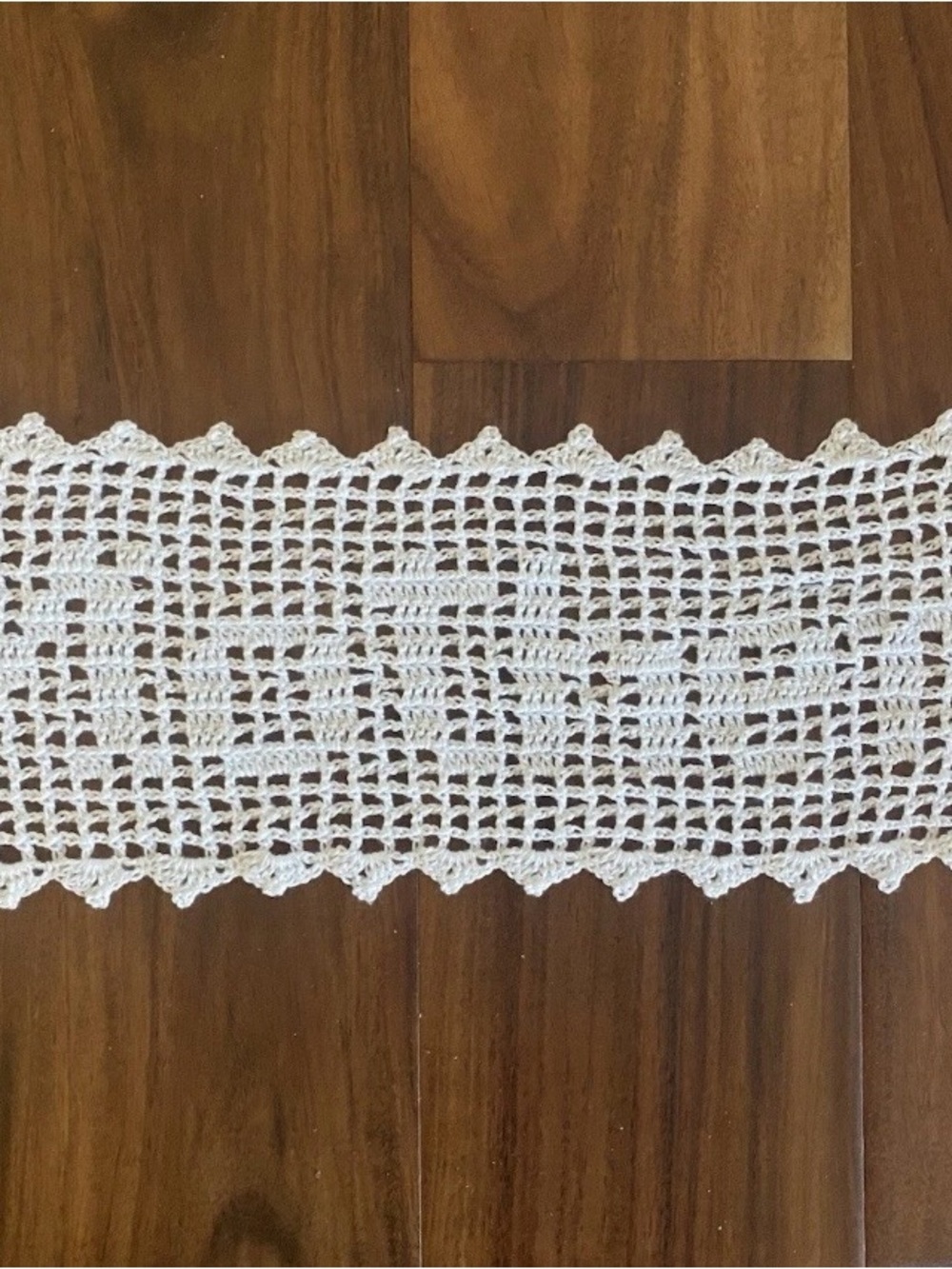 Handmade White Crochet Lace Panel Mother